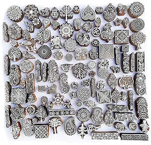 Royal kraft Sortiert Hölzern Block Drucken Stempel (Set von 25) Bulk01_25