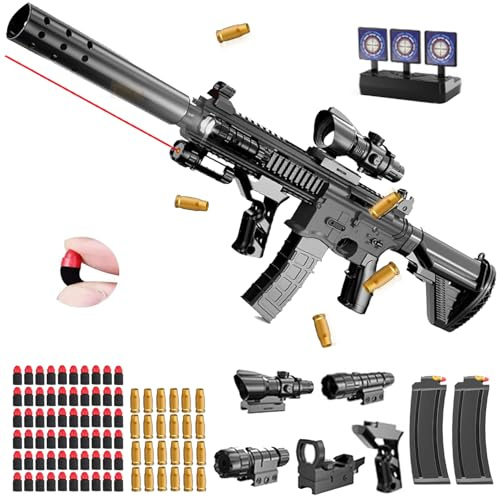Spielzeug Pistole Kinder, Soft Bullet Toy Pistole,mit manuelles Nachladen, Soft Bullet Gun M416, Spielzeug-Schaumstoff-Blaster, Spielzeug Pistole für Erwachsene&14+Kindergeschenke