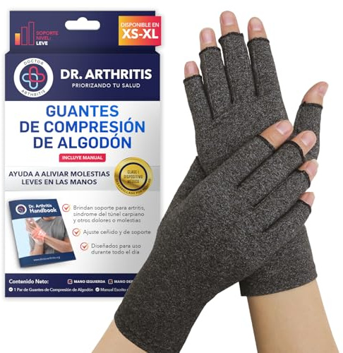 Von Ärtzten Entworfen, Kompressionshandschuhe, Athrose Handschuhe, Handbandage für Sehnenscheidenentzündung, Bequeme und Stützende Fingerlose Arthritis Handschuhe, 1 Paar, M