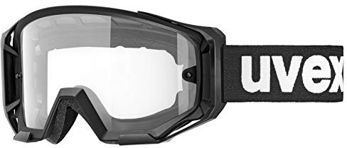 uvex athletic bike - Bike Goggle für Damen und Herren - vergrößertes, beschlagfreies Sichtfeld - beschlagfrei - black-clear - one size