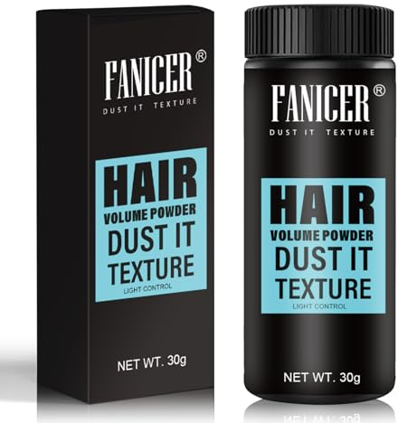 30g Volumen Puder Haare, Texture Powder, Haarpuder Männer, Styling powder für Dünnes und Feines Haar, Fluffy Hair Powder mit Mattem Effekt, Griffigeres Haar für Herren- und Damenhaar, Schwarz