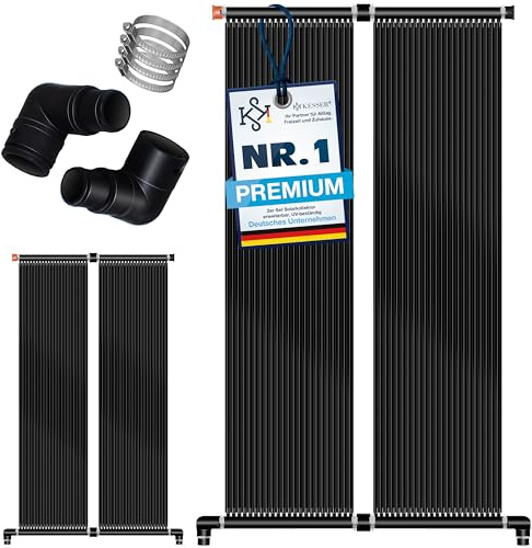 KESSER® Solarkollektor Poolheizung 600x140 cm, Pool Zubehör, Wärmepumpe Pool, Solar Poolheizer für Pools bis 48.000L, Pool Solarheizung erweiterbar, UV-beständiger Kunststoff, Schwimmbad Solarheizung