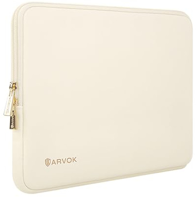 ARVOK 13 13.3 Zoll Laptoptasche Schutzhülle, Wasserabweisend Laptophülle Notebook Hülle Tasche für MacBook Air MacBook Pro 13 14 Zoll, für HP ThinkPad Dell Lenovo Asus Acer MSI, Weiß