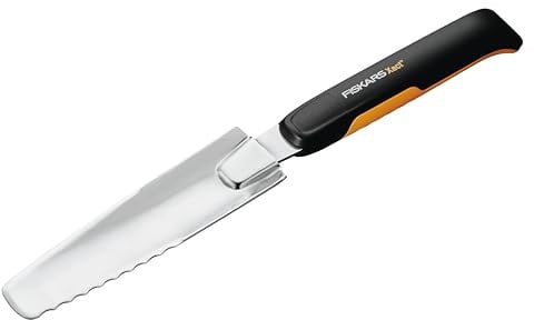Fiskars Unkrautstecher für tief verwurzeltes Unkraut, Länge: 39,6 cm, Schwarz/Orange, Rostfreier Stahl/Kunststoff, Xact, 1027046