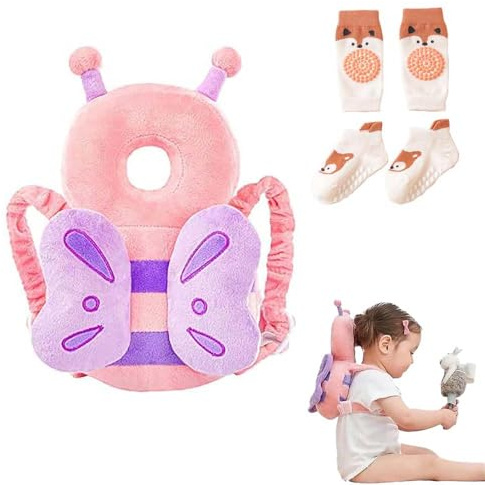 Bambebe Baby Kopfschutz Kissen Infant Sicherheit Pads Rückenprotektor Sicherheit Baby Rucksack Kleinkinder Kopfstützen-Rückenschutzkissen