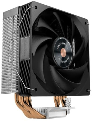 Mars Gaming MCPU-X4, CPU Kühler 230W TDP, 4x Heatpipes HCT Neue Generation, PWM Lüfter SI Extreme-Silence 120mm, Ausbalancierter Kupferkern, Universelle Kompatibilität Intel und AMD, Schwarz