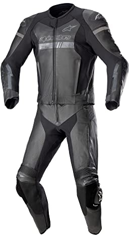 Alpinestars GP Force Chaser 2-Teiler Motorrad Lederkombi, schwarz, 54