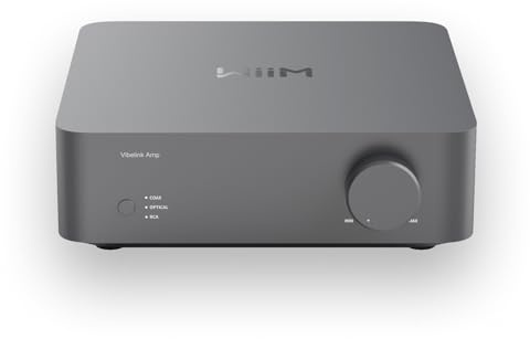 WiiM Vibelink Amp | 100W Leistung Verstärker mit Premium ESS 9039Q2M DAC und TI TPA3255 | Kompatibel mit WiiM Mini, Pro, Pro Plus und Ultra | RCA, Koaxial- und Optische Eingänge | Space Gray