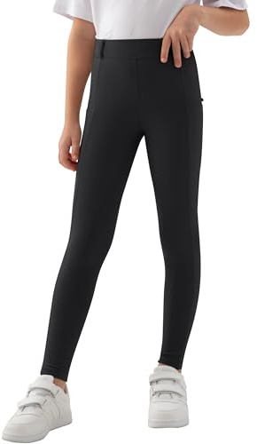MoFiz Kinder Reithose Mädchen Vollbesatz mit Silikon Kinder Reitleggings mit Reißverschlusstasche