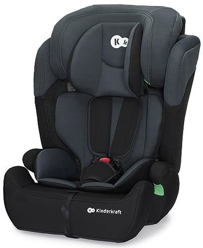 Kinderkraft Kinderautositz COMFORT UP I-SIZE, Autokindersitz, Autositz, Kindersitz, ein Autositz für Kinder von 76-150 cm, 5-Punkt-Sicherheitsgurt, Einstellbare Kopfstütze, ECE R129/03, Schwarz