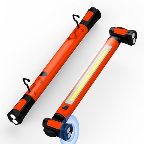 Werkstattlampe LED 3000LM, LED Arbeitsleuchte Wiederaufladbare, Motorraumleuchte mit Magnet＆Haken, 3 Farbtemperaturmodi, 6000mAh USB-C-Schnellladen Geeignet für Autoreparatur/Camping/Baustelle