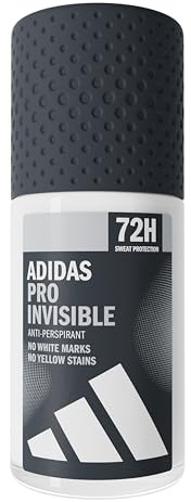 adidas Pro Invisible Anti-Transpirant Deo Roll-On für ihn, 48 Stunden Trockenschutz und langanhaltende Frische, 50 ml