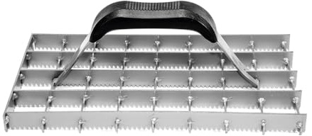 Gitterrabot gezahnt 35 x 35 mm aus Stahl - Langlebiger Putzhobel 285 x 140 mm für effizientes Glätten und Aufrauen von Putzoberflächen, ideal für Bauhandwerk, Metallfarben 1 Stück 12115###