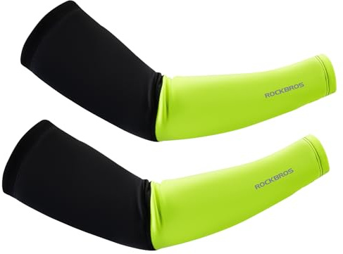ROCKBROS Sport Armlinge Beinlinge Winter Arm Sleeves Armwärmer Beinwärmer Herren Damen für Radfahren, Angeln, Fußball, Basketball, Wandern, Laufen, Outdoorarbeit 1 Paar(Armlinge S-M)