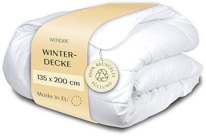 Winterdecke 135x200 – Warme Bettdecke 300 GSM mit Duo-Lagen-Konstruktion für Bessere Isolation – Mikrofaser Steppdecke, Oeko-TEX, Made in EU, Waschbar