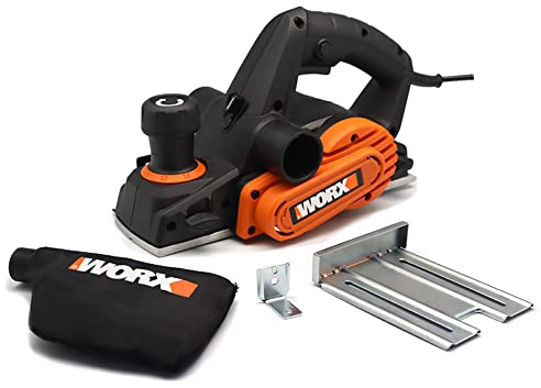 WORX WX615 – leistungsstarker Elektrohobel mit 750W - 82mm Arbeitsbreite – hochwertige HSS-Klingen - Bürstenbreite 82 mm - Durchgangstiefe bis 3mm