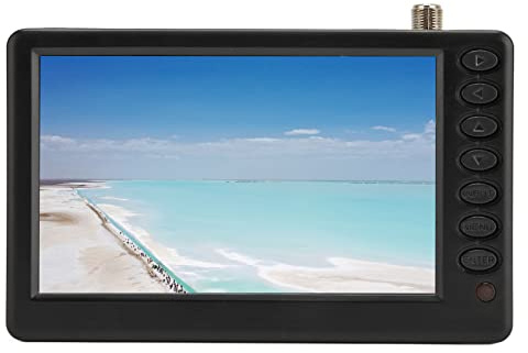 Tragbarer 5-Zoll-Fernseher, Wiederaufladbar, 1080P, Digitalfernseher, EU-Stecker