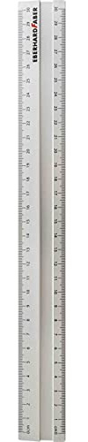 Eberhard Faber 570009 - Aluminium Lineal, ca. 30 cm, rutschfestes und bruchsicheres Metall Lineal