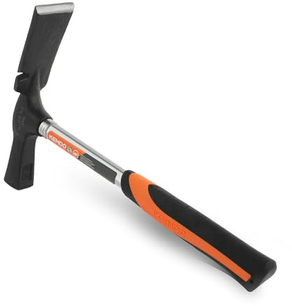 KENDO Maurerhammer 600g - Berliner Form - Länge: 325 mm - mit 2 Komponentengriff - Hammerkopf aus Karbonstahl