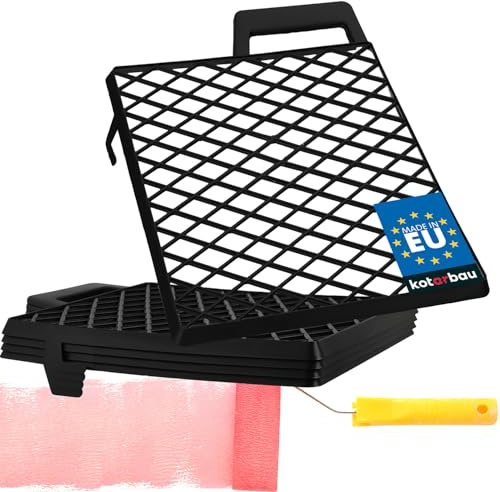 KOTARBAU® 5er Set Kunststoff Abstreifgitter 265x300mm Verzinkt zur Verwendung mit Farbwalzen