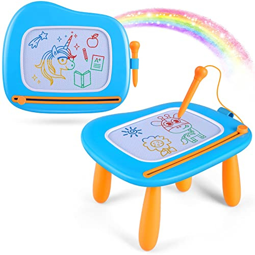 Smasiagon Magnetische Maltafel,Maltafel Zaubertafel für Jungen ab 1 Jahr,Lernspielzeug, Wischbar & Sicher,Ideales Geburtstagsgeschenk für Kinder 1-2 Jahre (Blau)