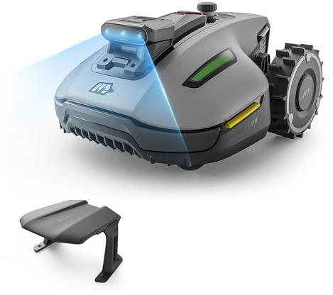 MAMMOTION YUKA mini 2 500 Mähroboter ohne Begrenzungskabel mit Garage, Empf. 500 m², Kein RTK, Kein Signalabbruch, KI TrueVision-Navigation, Auto-Mehrzonen-Kartierung, DropMow, 45% Steigung,4.5Ah-Akku