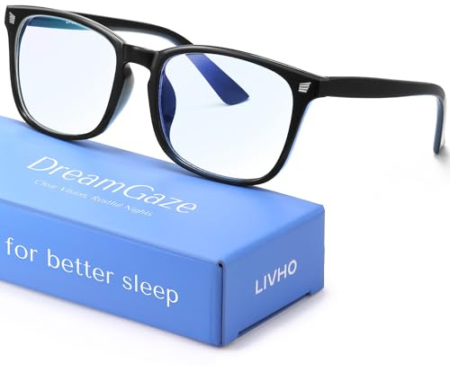 livho DreamGaze Blaulichtfilter-Brille für Männer – Blaulichtschutz – Premium Gaming- & Bildschirmbrille für Besseren Schlaf
