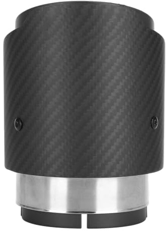 Auspuff, Fydun 80 Mm Einlass 101mm Auslass Kohlefaser Schwanzhals Gerader Auspuffspitze (Komplett matt schwarz)