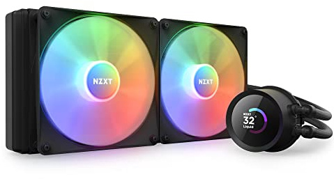NZXT Kraken Serie – AIO CPU-Flüssigkeitskühler – Anpassbares LCD-Display – Hochleistungs-Lüfter – Kompatibel mit Intel® & AMD® Sockel – 280 RGB – Schwarz