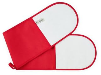 Le Creuset Doppel-Handschuh mit Schlaufe, Einheitsgröße, Kirschrot, Baumwoll-Canvas, 95001000600000