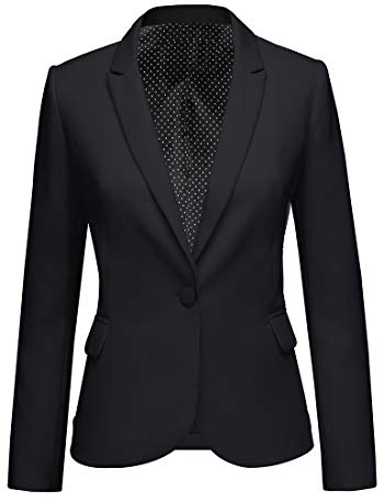 Roskiky Eingekerbter Blazer mit Revers Taschen und Knöpfe Schwarz Small