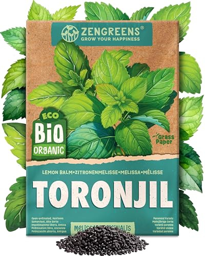 ZenGreens® - Bio Zitronenmelisse Samen - Zitronenmelissesamen - Kräutersamen für den einfachen Anbau im Garten, Balkon oder Küche - Kräuter Saatgut ideal für Anfänger - Melisse