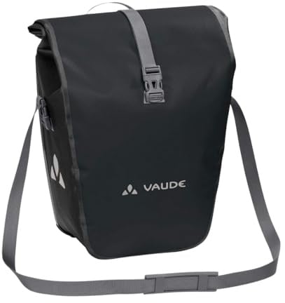 VAUDE Fahrradtasche für Gepäckträger Aqua Back Single 1 x 24 L in Schwarz, Hinterradtasche wasserdicht, Fahrrad Gepäckträgertasche hinten, einfache Befestigung – Made in Germany