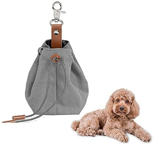 DAWRIS Leckerli-Beutel für Hunde, Hunde Futterbeutel Schrumpftaschen Design | Futtertasche leckerli Beutel mit Clip Schnalle für Hundetraining und Ausbildung