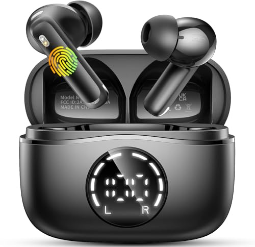 Bluetooth Kopfhörer, 2025 Kopfhörer Kabellos Bluetooth 5.4 In Ear Kopfhörer mit 4 ENC Noise Cancelling Mikrofon Earbuds, 48H Spielzeit, HiFi Stereo, IP7 Wasserdicht Ohrhörer für Yoga/Reisen/Arbeit Neu