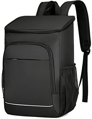 30L Kühlrucksack Picknicktasche Kühler Rucksack Auslaufsicher Isoliert Lunch Bag Kühlrucksack Auslaufsichere, Isolierte Lunchtasche für Outdoor-Camping, Wandern, Picknicks, Strand (Schwarz)