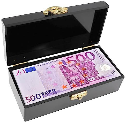Schwarze Acryl-Geldkassette mit Schloss, Geldkasten für Bargeld, Geldhalter, Bargeldorganizer, Einzelne Geldscheinfach, Geldaufbewahrungsbox, Geldorganizer für Bargeld