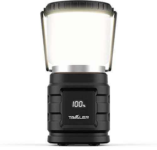 Tavaler Camping Laterne 8000 mAh Akku USB C Aufladbar Campinglampe mit LED Batterieanzeige Bildschirm Camping Licht IP65 Wasserdicht Campingleuchte für Wandern Outdoor, Notfall, Power Bank