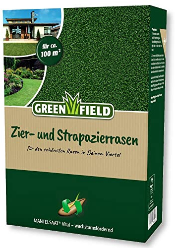 Greenfield Zierrasen Strapazierrasen 2 kg Rasensamen Grassamen Englischer Rasen
