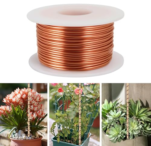 EAEVKPI Elektrokultur Gardening Kupferdraht 20m 99,9% blanker Kupferdraht, 16 Gauge für Garten, Pflanzen und Gemüseanbau