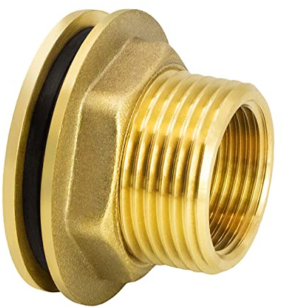 VARIOSAN Regentonnendurchführung 12876, 3-teilig, 1" Innengewinde, Messing, inkl. Dichtung