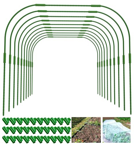10 x Pflanztunnel, 82x82cm Garden Tunnelbögen, Folientunnel Bögen für Hochbeet, Rostfrei Durable Frei für Abdeckung Frühbeet Hochbeet Gemüsebeet, stabil langlebig & rostfrei