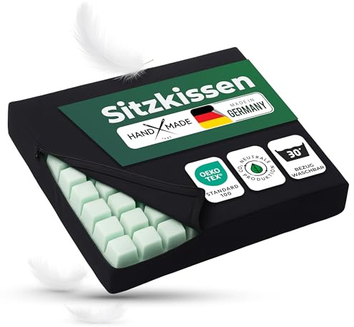 Novaliv Rollstuhlkissen & Sitzkissen Rollstuhl – Antidekubituskissen, Dekubitus Sitzkissen, abwaschbares Gelkissen für Rollstühle, Büro, Homeoffice, Auto & Reisen, Rollstuhlzubehör