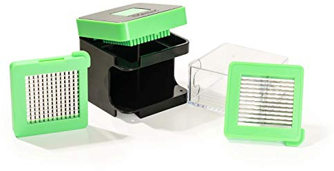 Genius Nicer Dicer Spicy | 4 Teile | Gemüseschneider | Allesschneider | Zwiebelschneider Farbe Grün, A34155
