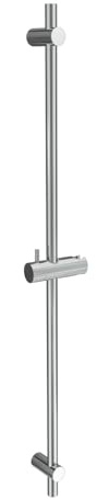 Edelstahl Duschstange 90cm, DETBOM Brausestange mit Duschkopfhalterung 360°Drehbar und Verstellbar, Duschstange mit Variable Wandbefestigungen für Variabel, Anpassung an Bestehende Bohrlöcher, Chrom