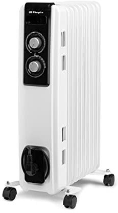 Orbegozo RF 2000 - Ölheizstrahler, 2000 W Leistung, modularer Aufbau mit 9 Elementen und Design in Weiß