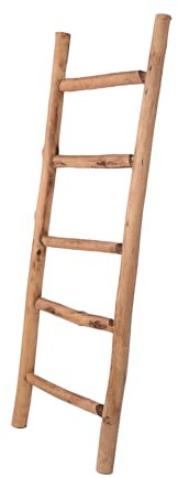 UNUS Dekoleiter Holzleiter Deko Leiter Wand Dekoration Handtuchhalter 120cm 5 Stufen Old Look