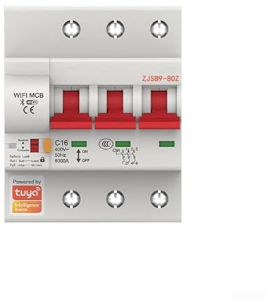 SPORTARC 3P 40A Für Tuya 40A WiFi Smart Leitungsschutzschalter Automatischer Schalter Überlastschutz