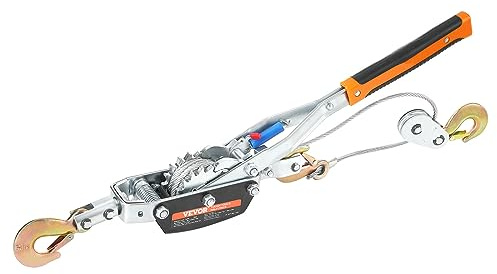 VEVOR Handhebelseilzug 5 Tonnen Tragfähigkeit Handseilwinde 3,5 m Seil aus Kohlenstoffstahl in Industriequalität Kettenwinde Anti-Reverse-Mechanismus Handseilzug Seilzug Flaschenzug Hebezeuge
