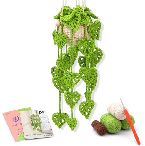 Ruasol Häkelset für Anfänger, Amigurumi-Häkel-Starter-Kits mit Schritt-für-Schritt-Video-Anleitungen, Starterpaket zum Stricken von hängenden für Anfänger-Dekoration